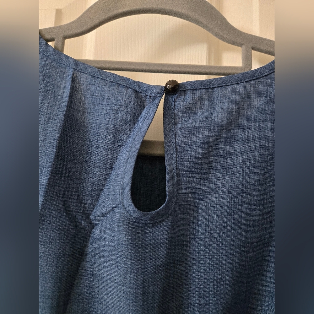 Blue A-Line Midi Dress - Picture 5 of 5